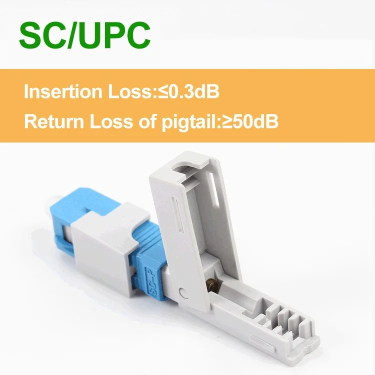 100 pcs SC UPC Fast Connector Snap type SC adapter FTTH Flat Fast Quick field Assembly fiber cable connector
100 pcs SC UPC Fast Connector Snap type SC adapter FTTH Flat Fast Quick field Assembly fiber cable connector