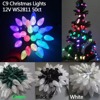 50nodes addressable RGB C9 DC12V WS2811 LED Christmas pixel string light;6inches(15cm) wire spacing;IP68 with 13.5/Xconnector
50nodes addressable RGB C9 DC12V WS2811 LED Christmas pixel string light;6inches(15cm) wire spacing;IP68 with 13.5/Xconnector