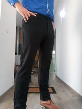 Pantalones largos de negocios para hombre, prenda de vestir elástica de corte recto, sin planchar, de primera calidad, a la moda, Formal