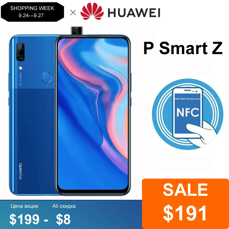 HUAWEI P Smart Z 4GB 64GB NFC smartphone Global Version 4000mAh battery 6.59 inch AI camera Supported NFC
HUAWEI P Smart Z 4GB 64GB NFC smartphone Global Version 4000mAh battery 6.59 inch AI camera Supported NFC