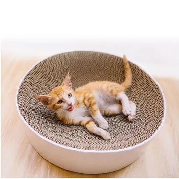 Round Type Cat Scratch Board Nail Scraper Mat Bed Removable Toy Cat Catnip Scratcher Corrugat Paper Kitten Pad Rest Pet Supplies
Round Type Cat Scratch Board Nail Scraper Mat Bed Removable Toy Cat Catnip Scratcher Corrugat Paper Kitten Pad Rest Pet Supplies