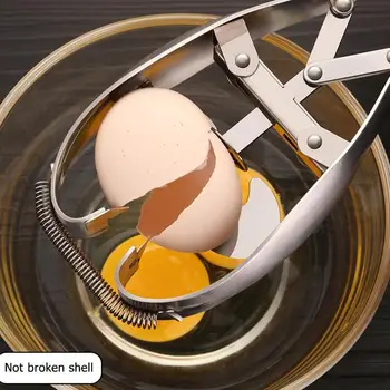 1pc Stainless Steel Raw Egg Opener Scissors Eggshell Cutter Eggs Opening Separator Cracker Cooker Kitchen Tools Accessories