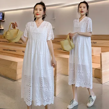 Maternity summer fashion V-neck short sleeve maternity dress
Maternity summer fashion V-neck short sleeve maternity dress