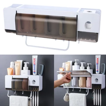 Wall Mounted Toothbrush Holder Set with Cups Automatic Toothpaste Dispenser Bathroom Kit QJS Shop
Wall Mounted Toothbrush Holder Set with Cups Automatic Toothpaste Dispenser Bathroom Kit QJS Shop