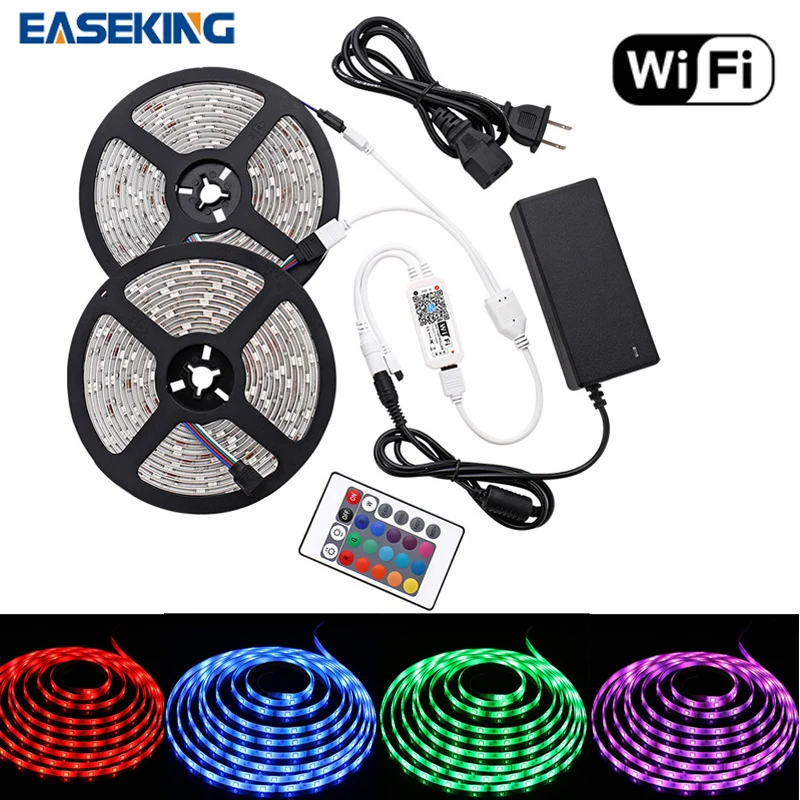 Smart LED Strip Christmas Party Lighting WiFi Lights Waterproof RGB 5050 LED Light Kit Work with Alexa Google Home App Control
Smart LED Strip Christmas Party Lighting WiFi Lights Waterproof RGB 5050 LED Light Kit Work with Alexa Google Home App Control