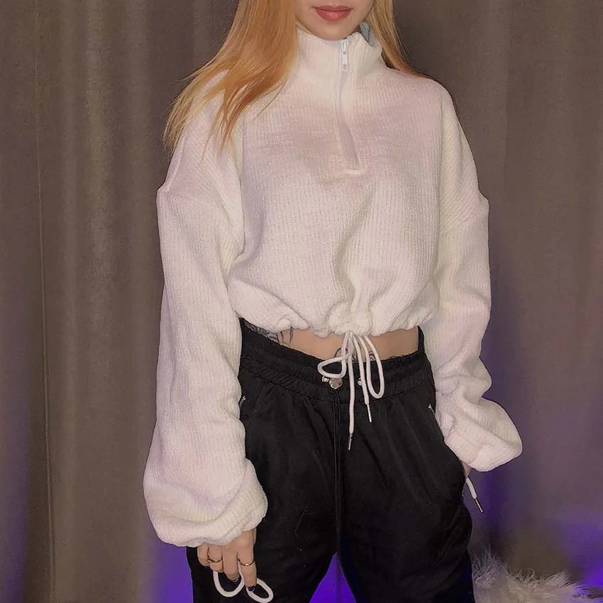 E girl Nightclub Pullover Sweatshirt Women 2020 Autumn Cotton Sweatshirt Adjustable Zip-Up Women Hoodies Sexy Streetwear Female
E girl Nightclub Pullover Sweatshirt Women 2020 Autumn Cotton Sweatshirt Adjustable Zip-Up Women Hoodies Sexy Streetwear Female