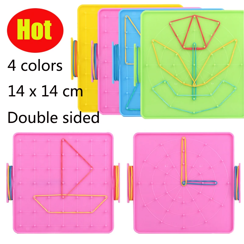 14cm Plastic Nail Plate Primary Mathematics Nailboard Tool Geometry Children Educational Toy Teaching Instrument Puzzle Game Toy
14cm Plastic Nail Plate Primary Mathematics Nailboard Tool Geometry Children Educational Toy Teaching Instrument Puzzle Game Toy