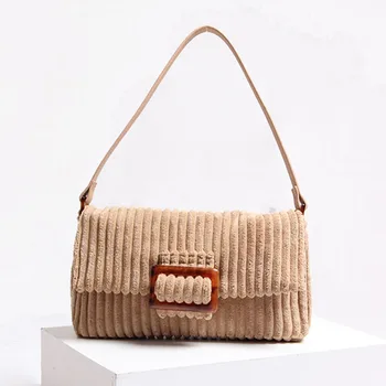 Fashion Velvet Handbag 2019 New Wild Corduroy Retro Solid Color Designer Women's Shoulder Bags Female Casual Tote Women's Bags
Fashion Velvet Handbag 2019 New Wild Corduroy Retro Solid Color Designer Women's Shoulder Bags Female Casual Tote Women's Bags