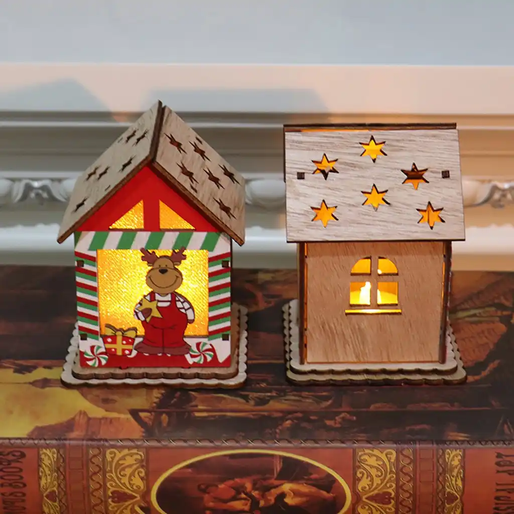 muqgew christmas toys gift xmas decoration small wooden house