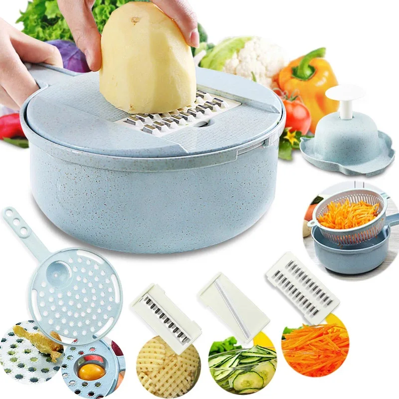 Mandoline Slicer Vegetable Slicer Potato Peeler Carrot Onion Grater with Strainer Vegetable Cutter 8 in 1 Kitchen Accessories
Mandoline Slicer Vegetable Slicer Potato Peeler Carrot Onion Grater with Strainer Vegetable Cutter 8 in 1 Kitchen Accessories