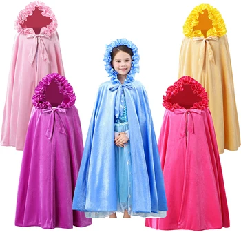 Children Fancy Halloween Cosplay Costumes Elsa Anna Sofia Cloak Stage Performance Hooded Wizard Shawl Girls Velvet Warm Cape 
Children Fancy Halloween Cosplay Costumes Elsa Anna Sofia Cloak Stage Performance Hooded Wizard Shawl Girls Velvet Warm Cape