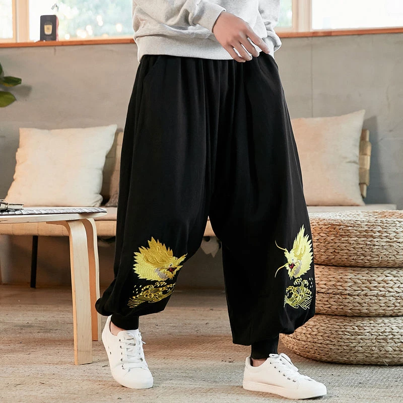 2020 Summer Men/'s Pants Chinese Style Fall Sense Wide Leg Pants Straight Retro Bloomers Loose Tide Style Casual Trousers 2020 Summer Men/'s Pants Chinese Style Fall Sense Wide Leg Pants Straight Retro Bloomers Loose Tide Style Casual Trousers