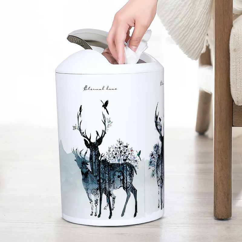 Trash Can Bathroom Cover Plastic Garbage Printing Colorful Dustbin Household Trash Bin Kitchen Waste Garbage Bin Classification
Trash Can Bathroom Cover Plastic Garbage Printing Colorful Dustbin Household Trash Bin Kitchen Waste Garbage Bin Classification