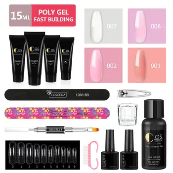 COSCELIA Nail Extension Set 4pc15ML Poly Gel Set For Nails Extensions Hard Jelly Gel Quick Building Varnish Nail Polish Art Kit
COSCELIA Nail Extension Set 4pc15ML Poly Gel Set For Nails Extensions Hard Jelly Gel Quick Building Varnish Nail Polish Art Kit