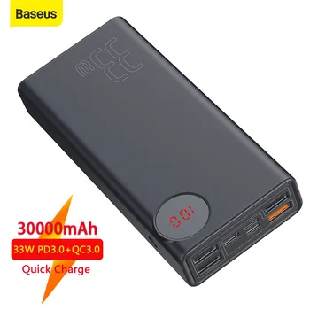 Baseus 30000mah Power Bank External Battery Quick Charge 3.0 QC USB Type-C PD Fast Charging For iP For Samsung Powerbank Charge
Baseus 30000mah Power Bank External Battery Quick Charge 3.0 QC USB Type-C PD Fast Charging For iP For Samsung Powerbank Charge