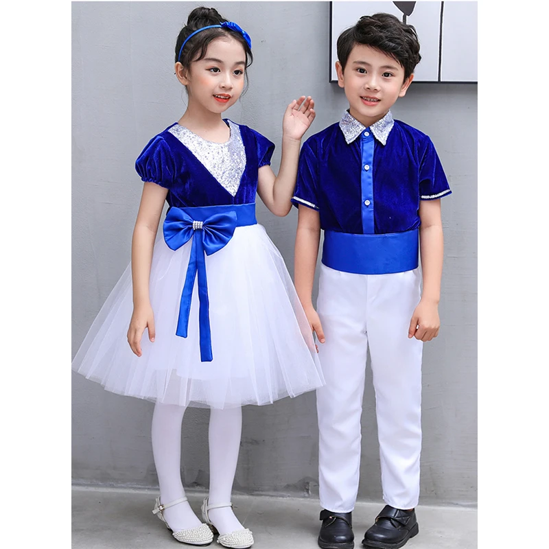 Детская официальная одежда танцевальные костюмы для детей школьный хор шоу