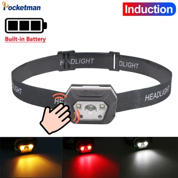 LED Headlamp Motion Sensor Inductive LED Headlight Lamp Mini Waterproof 4 Mode T6+2LED Built In 18650 Battery 3Color For Camping
LED Headlamp Motion Sensor Inductive LED Headlight Lamp Mini Waterproof 4 Mode T6+2LED Built In 18650 Battery 3Color For Camping