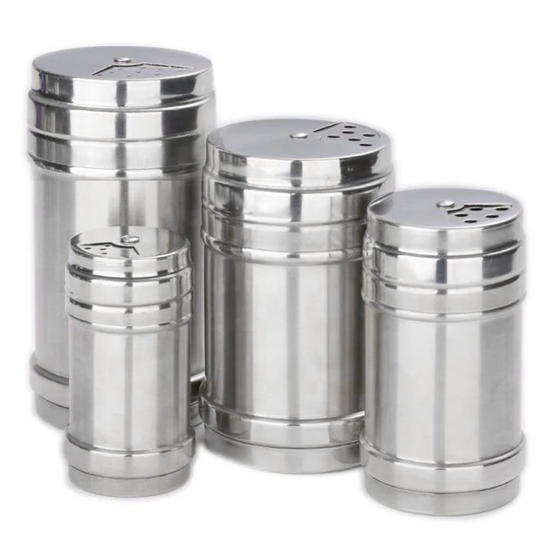 Stainless Steel Seasoning Bottle Spice Pepper Shaker Jar BBQ Salt Rotating Cover Condiment Pot Kitchen Gadgets
Stainless Steel Seasoning Bottle Spice Pepper Shaker Jar BBQ Salt Rotating Cover Condiment Pot Kitchen Gadgets