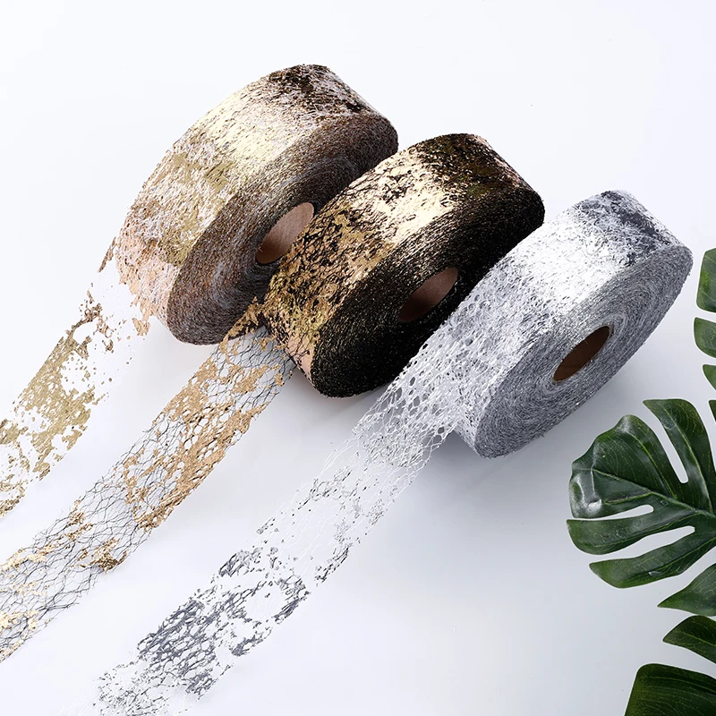 Золотая и серебряная фольга Sari Mesh Shard DIY Фольга для ногтей цветная золотые нити