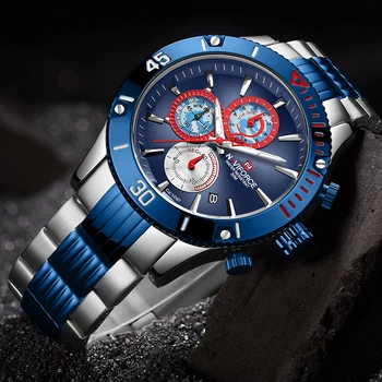 NAVIFORCE 9173 Men Sport Watch Men Stainless Steel Waterproof Quartz Watches Causal Chronograph Male Clock Relogio Masculino
NAVIFORCE 9173 Men Sport Watch Men Stainless Steel Waterproof Quartz Watches Causal Chronograph Male Clock Relogio Masculino