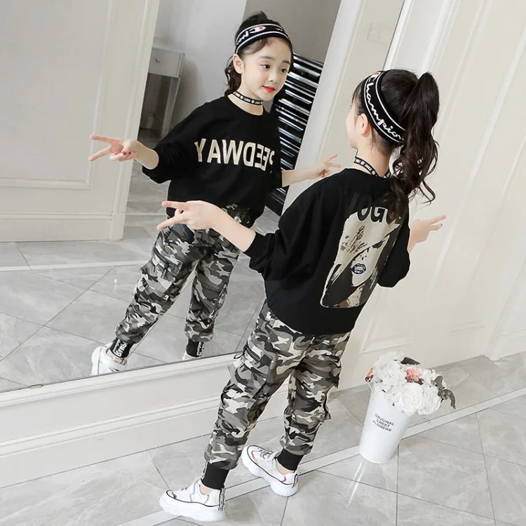 2019 Spring New Style Girls Camouflage Set Korean-style Knitted Jacket Camouflage Pants Two-Piece Set Small for Girl Hack Set
2019 Spring New Style Girls Camouflage Set Korean-style Knitted Jacket Camouflage Pants Two-Piece Set Small for Girl Hack Set