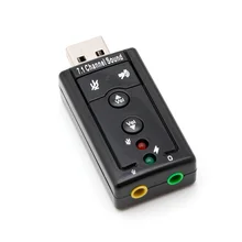 USB2.0 External 7.1 Channel 3D Virtual Sound Card Adapter PC Laptop Black Dropship USB2.0 External 7.1 Channel 3D Virtual Sound Card Adapter PC Laptop Black Dropship