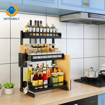 2/3 Layers Stainless Steel Kitchen Seasoning Rack Spice Jar Bottle Organizer Shelf Home Desktop Racks Cabinet Shelves Holder 
2/3 Layers Stainless Steel Kitchen Seasoning Rack Spice Jar Bottle Organizer Shelf Home Desktop Racks Cabinet Shelves Holder