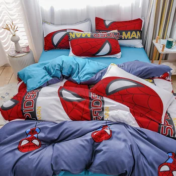 Cartoon Spiderman and Batman Bedding Set Boys Duvet Cover Set Bedclothes Bed Linen Comforter Cover Set 
Cartoon Spiderman and Batman Bedding Set Boys Duvet Cover Set Bedclothes Bed Linen Comforter Cover Set