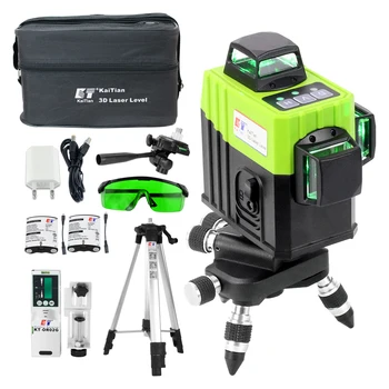 Kaitian 3D Laser Level Receiver Self-Leveling 360 Horizontal&Vertical Cross Super Powerful Green Levels Nivel Laser Level Tripod
Kaitian 3D Laser Level Receiver Self-Leveling 360 Horizontal&Vertical Cross Super Powerful Green Levels Nivel Laser Level Tripod