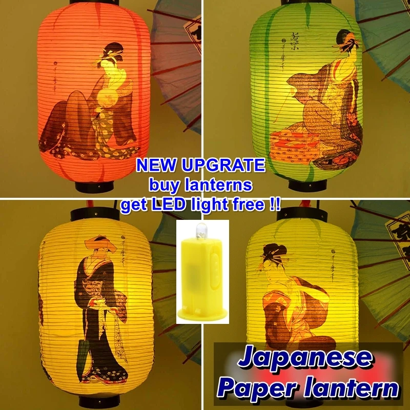 

free ship Japanese ukiyo beauty painting Decorated paper lanterns use in Japanese Restaurant，Paper lanterns decorated in cabaret