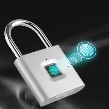 Anti-Theft Fingerprint Smart Padlock Keyless USB Rechargeable Door Lock Quick Unlock Zinc alloy Metal Self Developing Chip
Anti-Theft Fingerprint Smart Padlock Keyless USB Rechargeable Door Lock Quick Unlock Zinc alloy Metal Self Developing Chip
