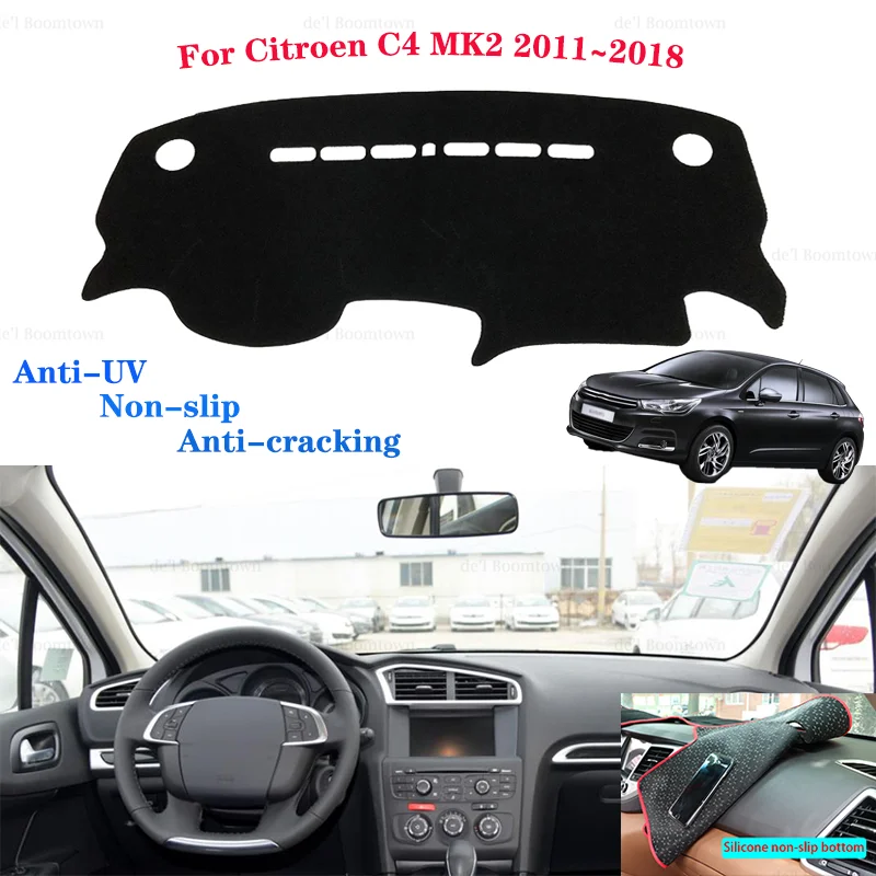 Автомобильный нескользящий коврик для приборной панели Citroen C4 MK2 2011 ~ 2018 |