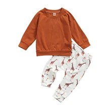 OPPERIAYA 2Pc Baby Girls Boys Outfit Spring Autumn Solid Color Long Sleeve Round Collar Hoodie Little Fawn Printing Trousers Set
OPPERIAYA 2Pc Baby Girls Boys Outfit Spring Autumn Solid Color Long Sleeve Round Collar Hoodie Little Fawn Printing Trousers Set
