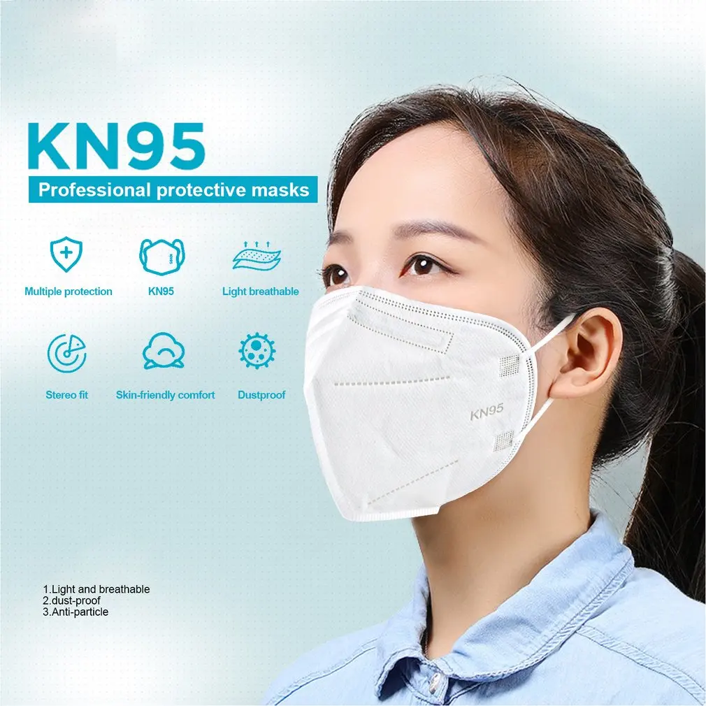 10Pcs KN95 Dustproof Anti-fog And Breathable Face Masks 95% Filtration N95 Masks Features as KF94 FFP2
10Pcs KN95 Dustproof Anti-fog And Breathable Face Masks 95% Filtration N95 Masks Features as KF94 FFP2