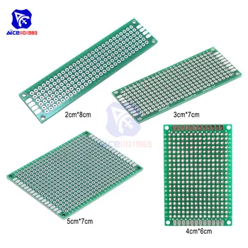 diymore 4PCS/Set 4 Type FR4 Double Side Prototype PCB Tinned Bread Board 5x7cm 4x6cm 3x7cm 2x8cm Double Sided PCB
diymore 4PCS/Set 4 Type FR4 Double Side Prototype PCB Tinned Bread Board 5x7cm 4x6cm 3x7cm 2x8cm Double Sided PCB