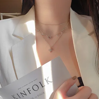 Fashion Multilayer Zircon-Pointed Star Necklace Choker INS Hot Selling Trend Heart Three Lay
Fashion Multilayer Zircon-Pointed Star Necklace Choker INS Hot Selling Trend Heart Three Lay