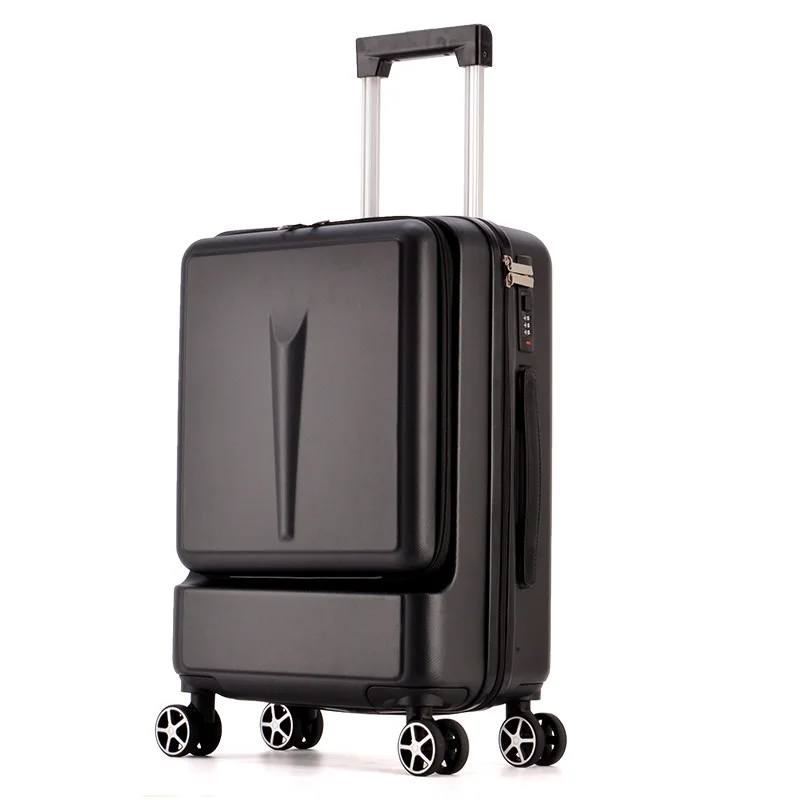 

New Front Opening Luggage Bussiness Travel Suitcase with Wheels 20'' Inch Travel Bag Boarding Suitcase Password Trolley Case