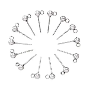 20pcs Stainless Steel Pin Findings Ball Head Stud Earring Basic Pins Stoppers Connector For DIY Jewelry Making Supplies 4/5/6mm
20pcs Stainless Steel Pin Findings Ball Head Stud Earring Basic Pins Stoppers Connector For DIY Jewelry Making Supplies 4/5/6mm