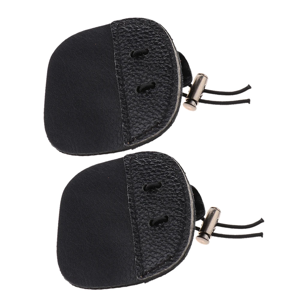 2x Outdoor Archery Hunting Finger Tabs Gear Recurve Bow Archery Gear for Men Women 2x Outdoor Archery Hunting Finger Tabs Gear Recurve Bow Archery Gear for Men Women