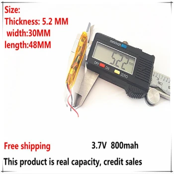 Battery 523048 3.7V 800mah 503048 lithium-ion polymer battery quality goods quality of CE FCC ROHS certification authority
Battery 523048 3.7V 800mah 503048 lithium-ion polymer battery quality goods quality of CE FCC ROHS certification authority