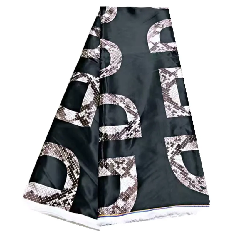 African Satin Fabric for Women Dress, Satin Cloth, Black Ribbon, Silk Material, 5 Yards
African Satin Fabric for Women Dress, Satin Cloth, Black Ribbon, Silk Material, 5 Yards