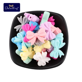 5pc Baby Silicone Teether Toys Mini Bow Small Bead DIY Nursing Necklace Bracelet Pacifier Chain Bead Rodent For Children Product 
5pc Baby Silicone Teether Toys Mini Bow Small Bead DIY Nursing Necklace Bracelet Pacifier Chain Bead Rodent For Children Product