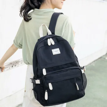 Black Backpack Women School Backpack for Teenage Girls Bagpack Nylon Solid Lightweight College Style Multi Pocket Zipper Backbag
Black Backpack Women School Backpack for Teenage Girls Bagpack Nylon Solid Lightweight College Style Multi Pocket Zipper Backbag