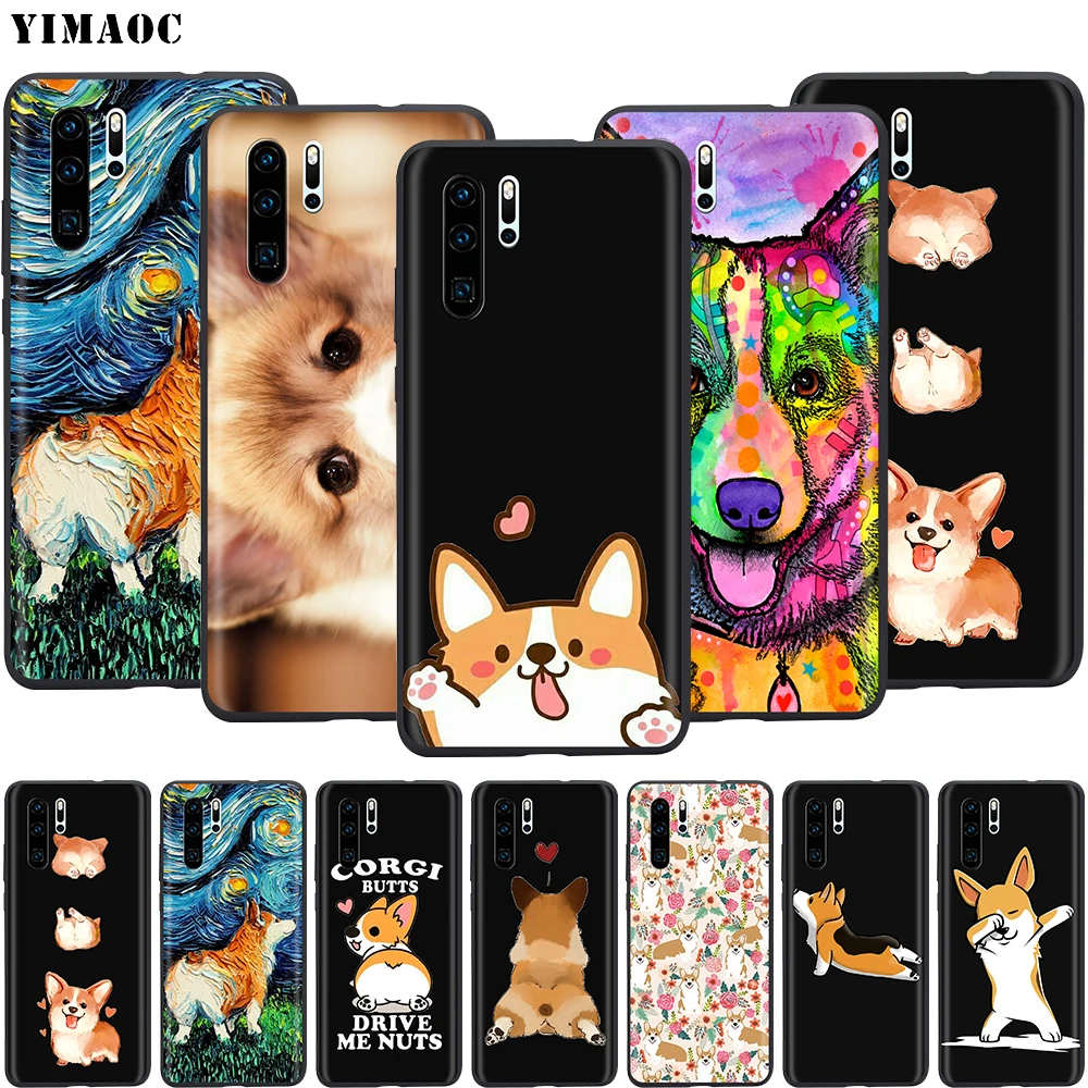 YIMAOC Cute Corgi Dog Soft Case for Huawei Nova 4E 5 5T Smart P9 Lite Y6 Y7 2019 Honor 8A 20S Pro Prime | Мобильные телефоны и
