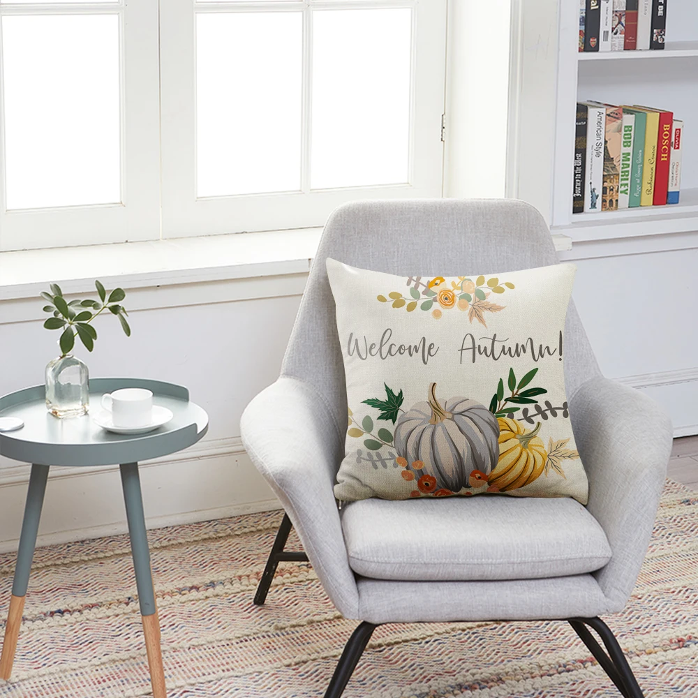 Soft Linen Pumpkin Pattern Pillow Case Happy Fall Thanksgiving Day Pillow Cover Christmas Decor Cushion Cover Home Decor 45x45CM
Soft Linen Pumpkin Pattern Pillow Case Happy Fall Thanksgiving Day Pillow Cover Christmas Decor Cushion Cover Home Decor 45x45CM