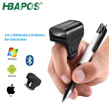 HBAPOS Bluetooth 2D Barcode Scanner Wireless Portable Wearable Finger 1D Scanning Ring Mini Code Reader for Warehouse Inventory
HBAPOS Bluetooth 2D Barcode Scanner Wireless Portable Wearable Finger 1D Scanning Ring Mini Code Reader for Warehouse Inventory