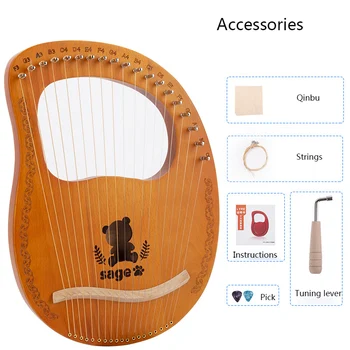 Lyre Harp 10/16String Wooden Lyre Harp Metal Strings Mahogany Solid Wood with Pickup Tuning String Instrument
Lyre Harp 10/16String Wooden Lyre Harp Metal Strings Mahogany Solid Wood with Pickup Tuning String Instrument