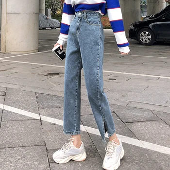Mozuleva Spring Fashion Women Denim Jeans 2020 High-waist Straight Jeans for Women Side Split Jeans Vintage Female Long Pant
Mozuleva Spring Fashion Women Denim Jeans 2020 High-waist Straight Jeans for Women Side Split Jeans Vintage Female Long Pant