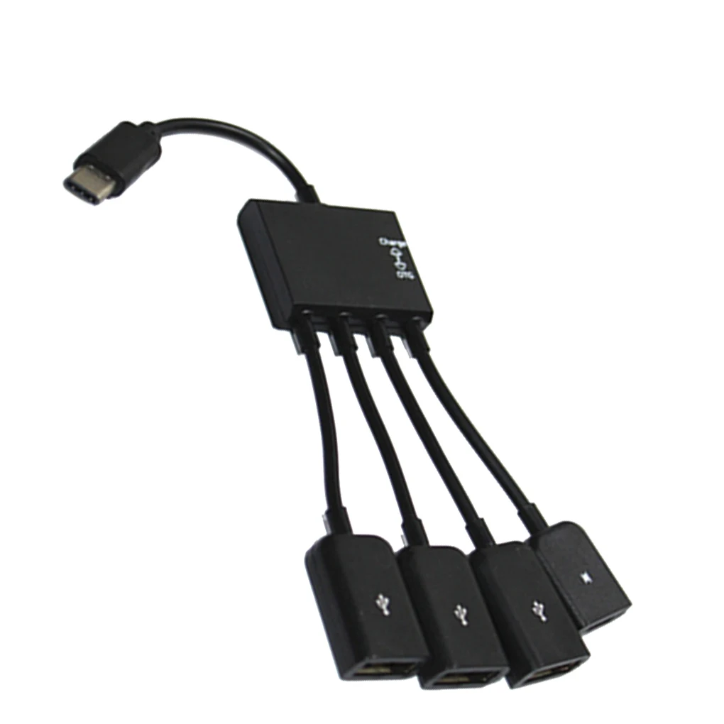 Type-C Male To 3 USB Femal 1 Micro USB Splitter High Speed Data Sync Cable Adaptor OTG Hub
Type-C Male To 3 USB Femal 1 Micro USB Splitter High Speed Data Sync Cable Adaptor OTG Hub