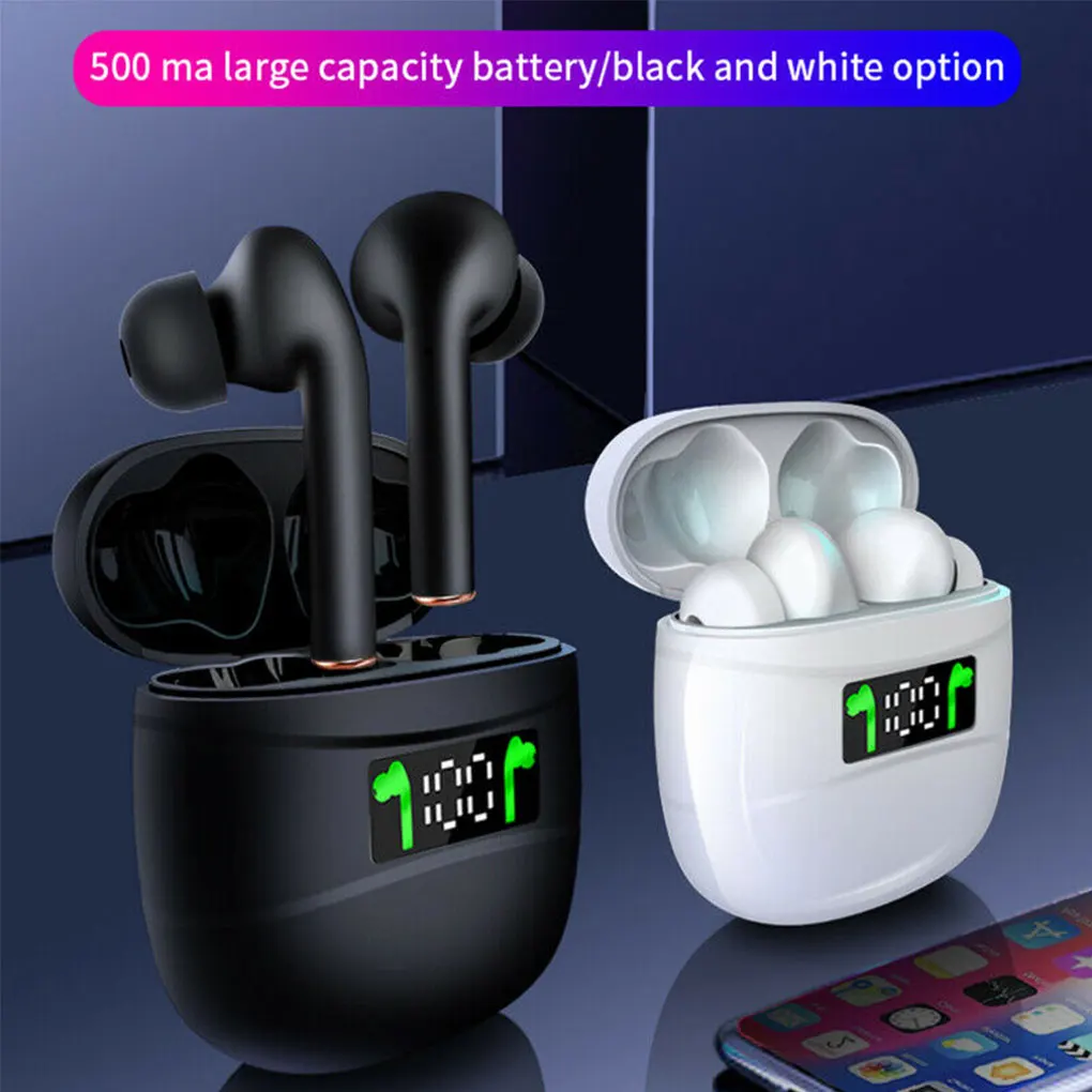 Bluetooth 5.2 Earphone Waterproof True Wireless Headphone LED Display Charging Case Headset, Black/White
Bluetooth 5.2 Earphone Waterproof True Wireless Headphone LED Display Charging Case Headset, Black/White